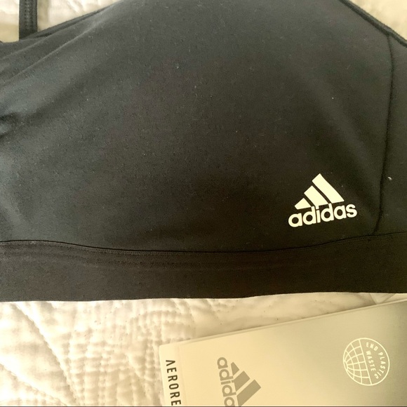 NWT Black & White Adidas Sports Bra - Picture 5 of 8